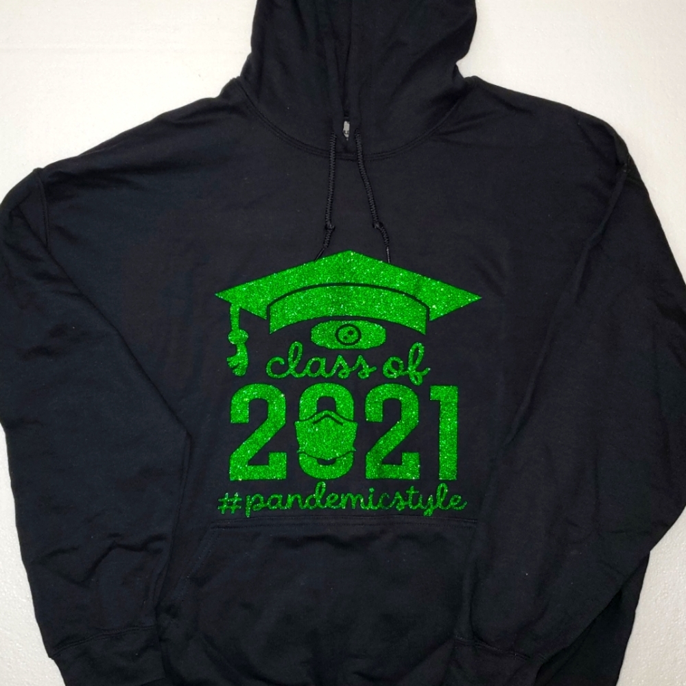 CUSTOM  CLASS OF 2021 #PANDEMICSTYLE HOODIE ON IG AND FB @CANNON_BY_DZIGN